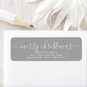 Minimalistisch Merry Christmas Grey Label (Insitu)