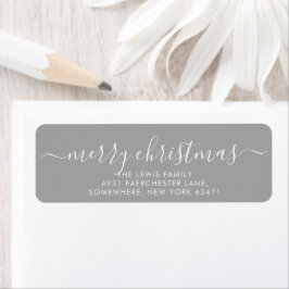 Minimalistisch Merry Christmas Grey Label