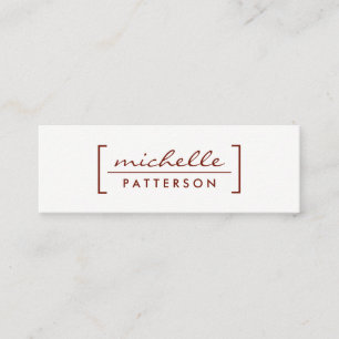 Minimalistisch / met accolades versierd (Dieprood) Mini Visitekaartje