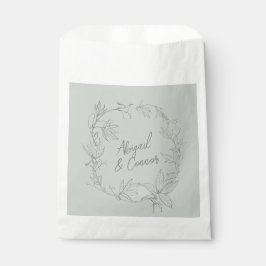 Minimalistisch met de hand getrokken wijnstokken S Bedankzakje