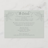 Minimalistisch met de hand getrokken wijnstokken S Informatiekaartje (Voorkant)