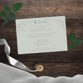 Minimalistisch met de hand getrokken wijnstokken S Informatiekaartje