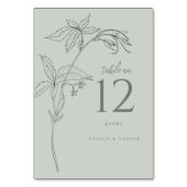 Minimalistisch met de hand getrokken wijnstokken S Kaart (Voorkant)