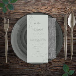 Minimalistisch met de hand getrokken wijnstokken S Menu