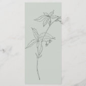 Minimalistisch met de hand getrokken wijnstokken S Menu (Achterkant)