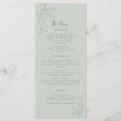 Minimalistisch met de hand getrokken wijnstokken S Menu (Voorkant)