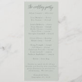 Minimalistisch met de hand getrokken wijnstokken S Programmakaart (Achterkant)