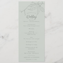 Minimalistisch met de hand getrokken wijnstokken S Programmakaart