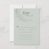 Minimalistisch met de hand getrokken wijnstokken S RSVP Kaartje (Voorkant)