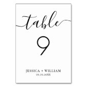 Minimalistisch met legant kalligrafiescript kaart (Achterkant)