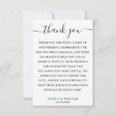 Minimalistisch met legante kalligrafie bedankkaart (Voorkant)