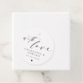 Minimalistisch met liefde bruiloft gunsten Labels (In situ)