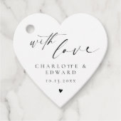 Minimalistisch met liefde bruiloft gunsten Labels (Voorkant)