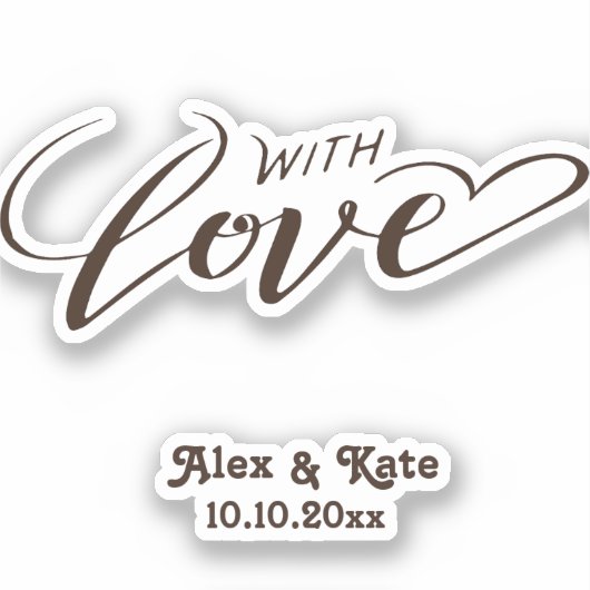 Minimalistisch met liefde sticker (Voorkant)