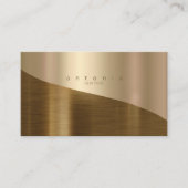 Minimalistisch Metal Wave Two-Tone Gold ID805 Visitekaartje (Voorkant)