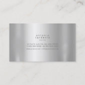 Minimalistisch Metal Wave Two-Tone Silver ID805 Visitekaartje (Achterkant)