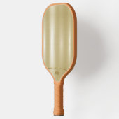 Minimalistisch metallic goud monogram pickleball paddle (Links)