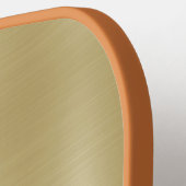 Minimalistisch metallic goud monogram pickleball paddle (Links Detail)