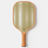 Minimalistisch metallic goud monogram pickleball paddle (Achterkant)