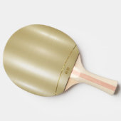 Minimalistisch metallic goud monogram tafeltennisbatje (Zijkant)