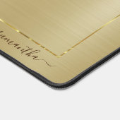 Minimalistisch metallic goud textuur goud lijst bureaumat (Hoek)