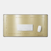 Minimalistisch metallic goud textuur goud lijst bureaumat (Keyboard & Muis)