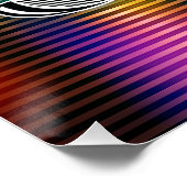 Minimalistisch Metallic Kleurrijke Golf Monogram O Perfect Poster (Hoek)