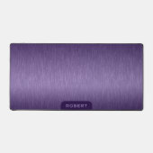 Minimalistisch metallic paarse geborsteld aluminiu bureaumat (Voorkant)