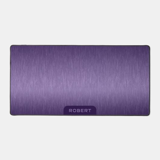 Minimalistisch metallic paarse geborsteld aluminiu bureaumat (Voorkant)