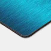 Minimalistisch metallic turkoois geborsteld alumin bureaumat (Hoek)