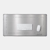 Minimalistisch metallic zilver textuur zilver lijs bureaumat (Keyboard & Muis)