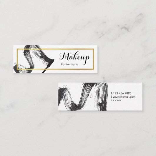 Minimalistisch Meup Artist Mini Visitekaartje (Voorkant / Achterkant)