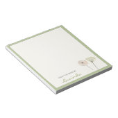 Minimalistisch Mid-eeuwse Moderne Bloemen Aangepas Notitieblok (Schuin)