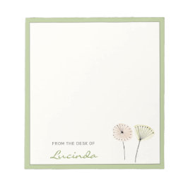 Minimalistisch Mid-eeuwse Moderne Bloemen Aangepas Notitieblok