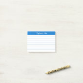 Minimalistisch Middelblauw Aangepast Post-it® Notes (Op bureau)