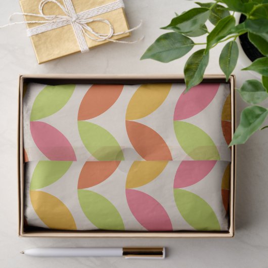 Minimalistisch middelmatig Scandinavisch bladeren  Tissuepapier (Geschenk)