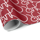 Minimalistisch miet Typografie-omslagpapier Cadeaupapier (Rol Hoek)