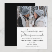 Minimalistisch Mijn mensen worden getrouwd met fot Save The Date (Voorkant / Achterkant)