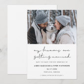 Minimalistisch Mijn mensen worden getrouwd met fot Save The Date (Voorkant / Achterkant)