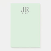 Minimalistisch mijnbouwgroen post-it® notes (Voorkant)