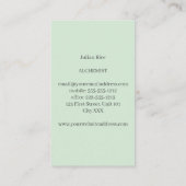 Minimalistisch mijnbouwgroen visitekaartje (Achterkant)