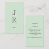 Minimalistisch mijnbouwgroen visitekaartje (Voorkant / Achterkant)