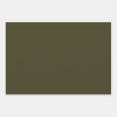 Minimalistisch militair leger groene vlakte stevig inpakpapier vel (Voorkant)