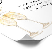 Minimalistisch Mimosa Bar Bord | Bruidssalon Bord Poster (Hoek)