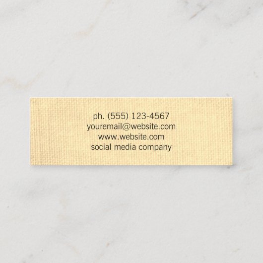 Minimalistisch Mini Visitekaartje (Achterkant)