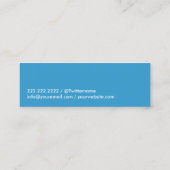 Minimalistisch minimalistisch dierlijk konijn mini visitekaartje (Achterkant)