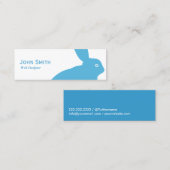 Minimalistisch minimalistisch dierlijk konijn mini visitekaartje (Voorkant / Achterkant)