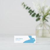 Minimalistisch minimalistisch dierlijk konijn mini visitekaartje (Staand voorkant)