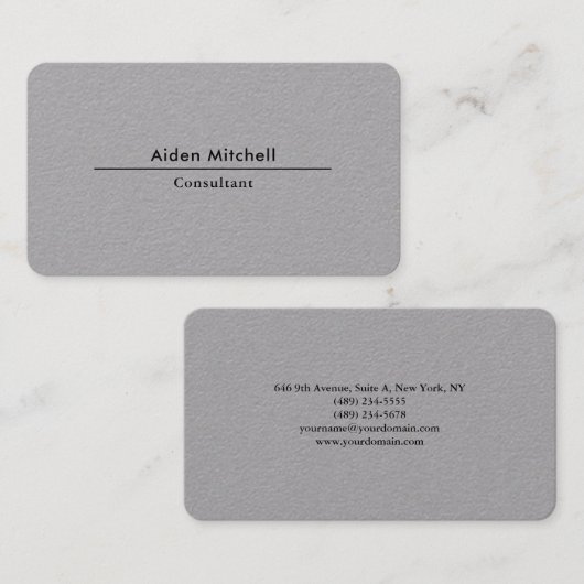 Minimalistisch minimalistisch laagje visitekaartje (Voorkant / Achterkant)