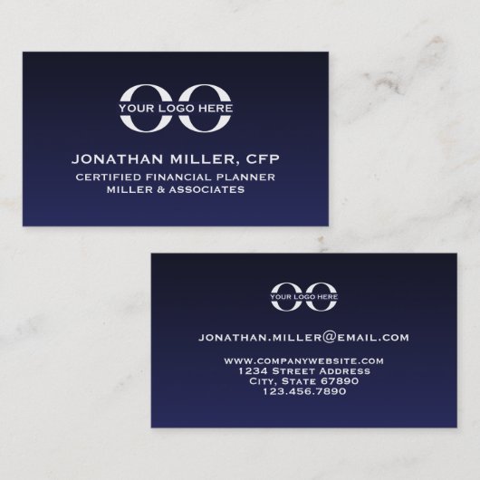 Minimalistisch minimalistisch Logo Visitekaartje (Voorkant / Achterkant)